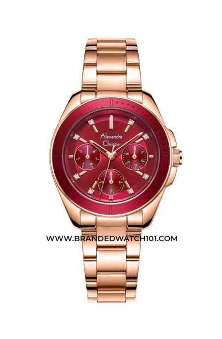 Jam Tangan Wanita Alexandre Christie AC 2A68 BFBRGRE Red Dial