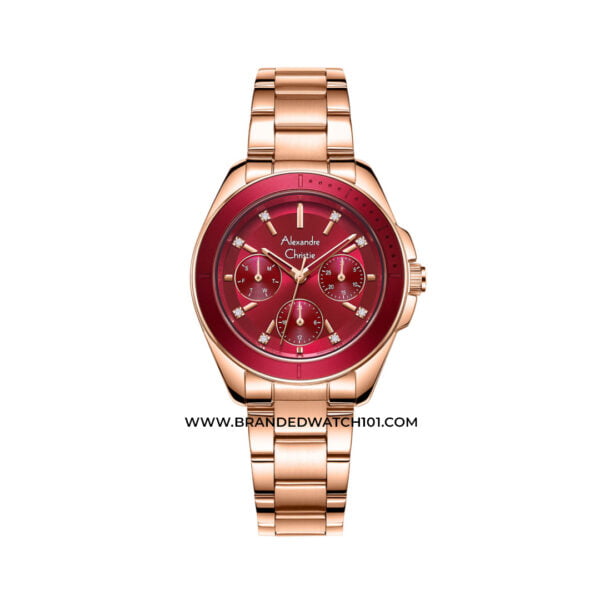 Jam Tangan Wanita Alexandre Christie AC 2A68 BFBRGRE Red Dial