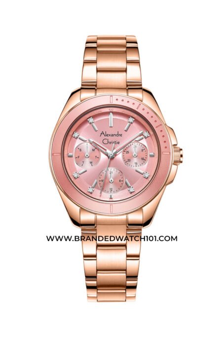 Jam Tangan Wanita Alexandre Christie AC 2A68 BFBRGPN Pink Dial