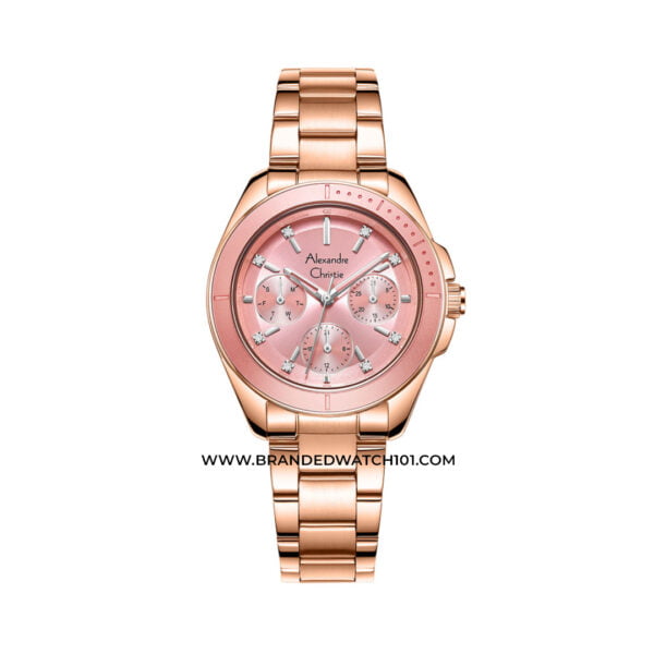 Jam Tangan Wanita Alexandre Christie AC 2A68 BFBRGPN Pink Dial